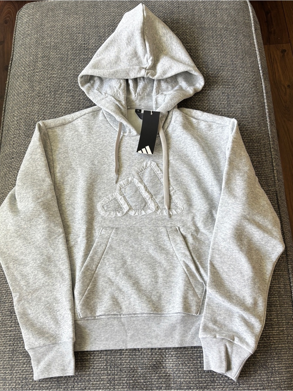 adidas Women's Seasonal Essentials Ruffled Big Logo Graphic